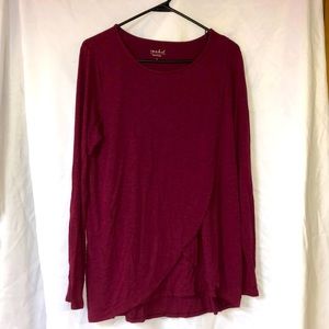Burgundy maternity top